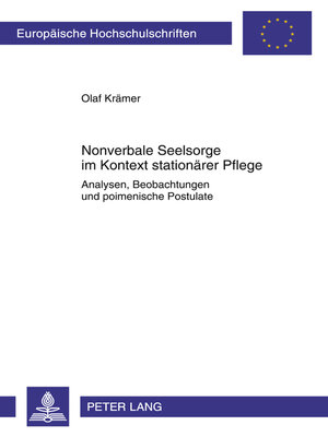 cover image of Nonverbale Seelsorge im Kontext stationaerer Pflege